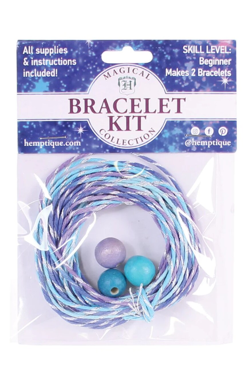 Hemptique Magical Collection Hemp Cord Bracelet Kits Eco Friendly Sustainable Naturally Grown Jewelry Bracelet Making Paper Crafting Scrapbooking Bookbinding Mixed Media Crocheting Macrame Seasonal Holiday Gift Wrapping Outdoor Gardening